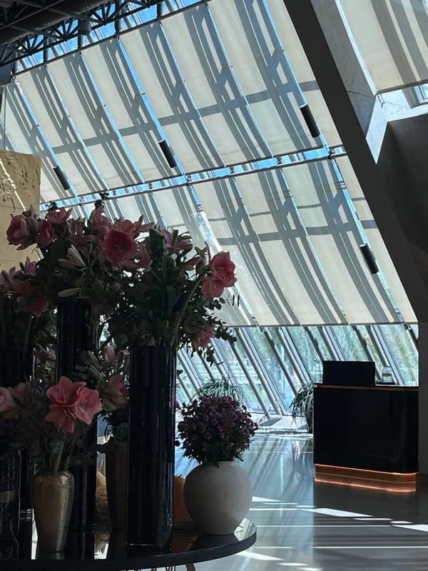 Interior spaces documented in Belgrade including hotel room