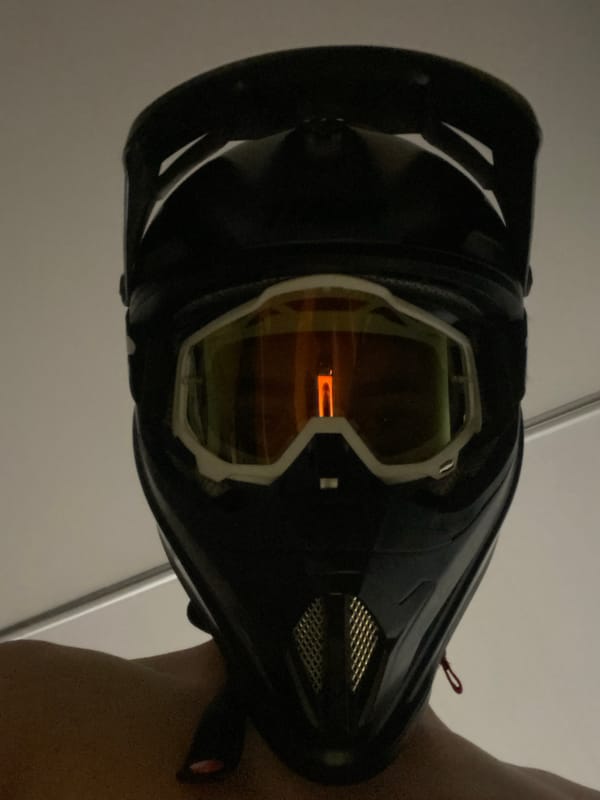 Motocross helmet documented in multiple angles in Konstantinovo, Bulgaria