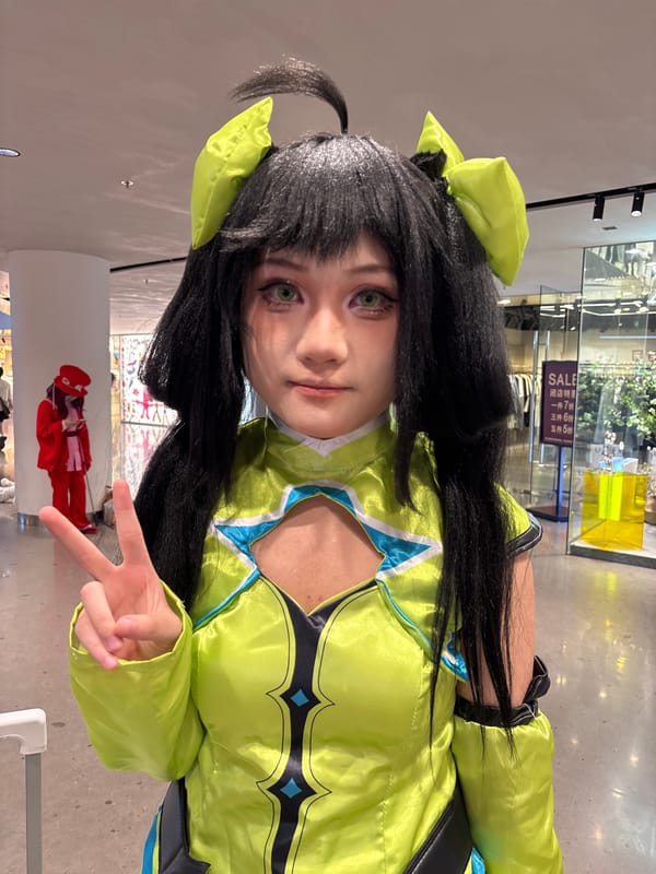 Cosplayers gather for late-night convention activities in commercial venues