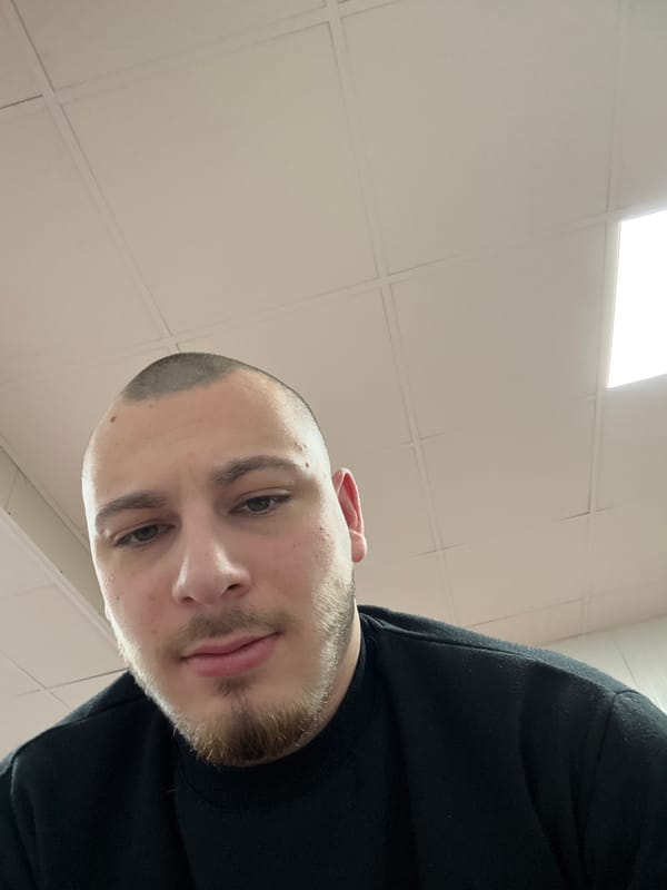 Man takes morning selfies in Stara Zagora, Bulgaria