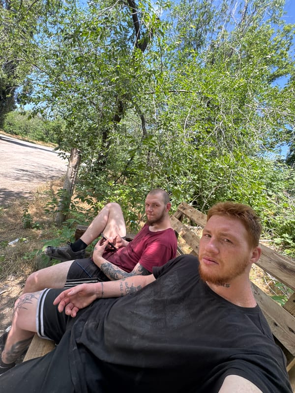 Outdoor hangout session, selfies and candids in a green rural setting