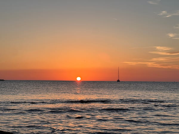 Mediterranean sunset from the Palermo coast, multiple angles