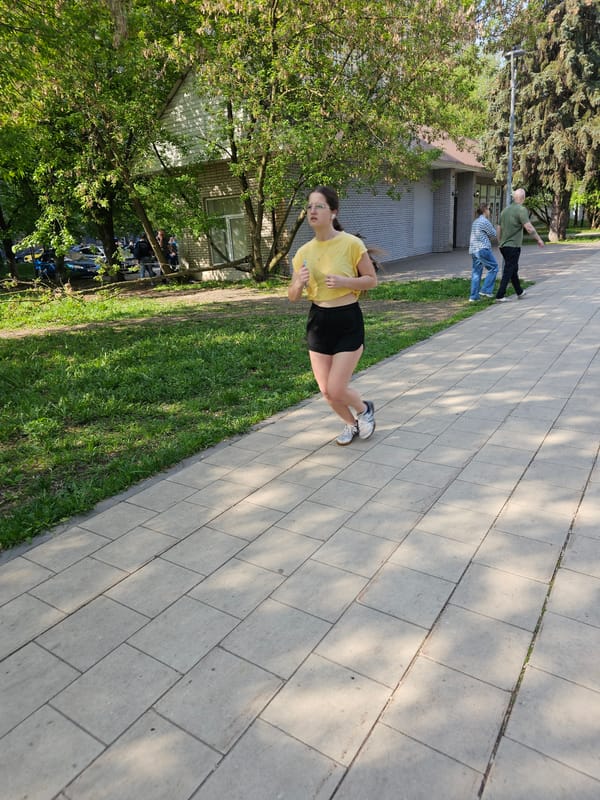 Morning scene captured in Khimki with blooming tulips