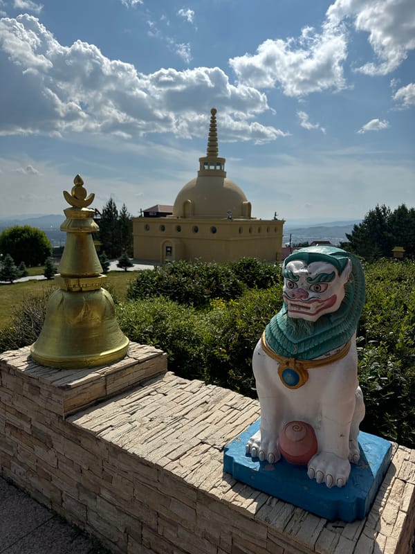 Inside the Ivolginsky Datsan Buddhist monastery, Ulan-Ude