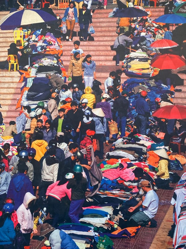 Morning scenes from Da Lat markets, coffee warehouses, tractors