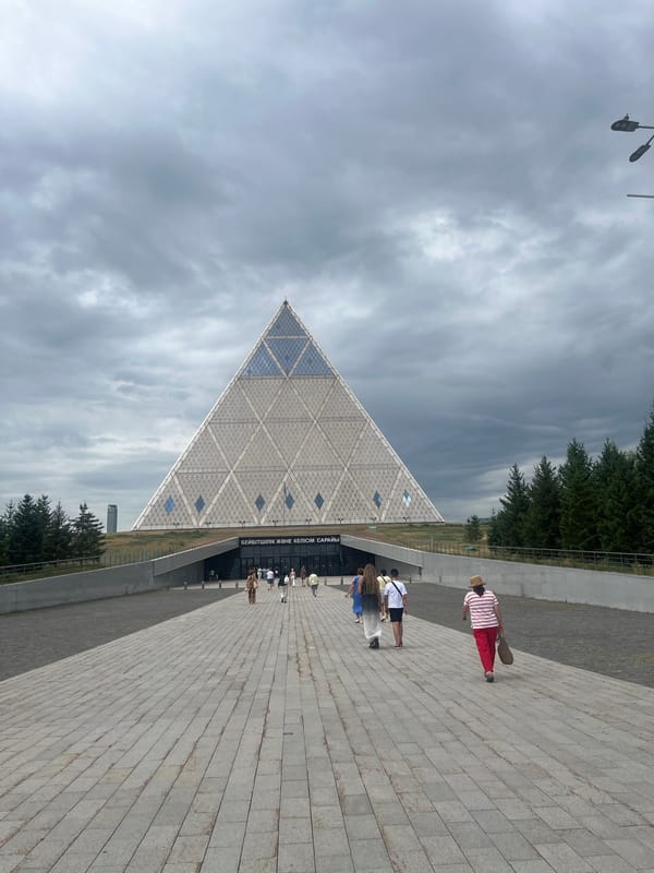 Landmark tour through central Astana on a June morning