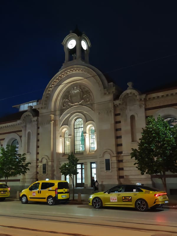 Evening documentation of Sofia landmarks and street art