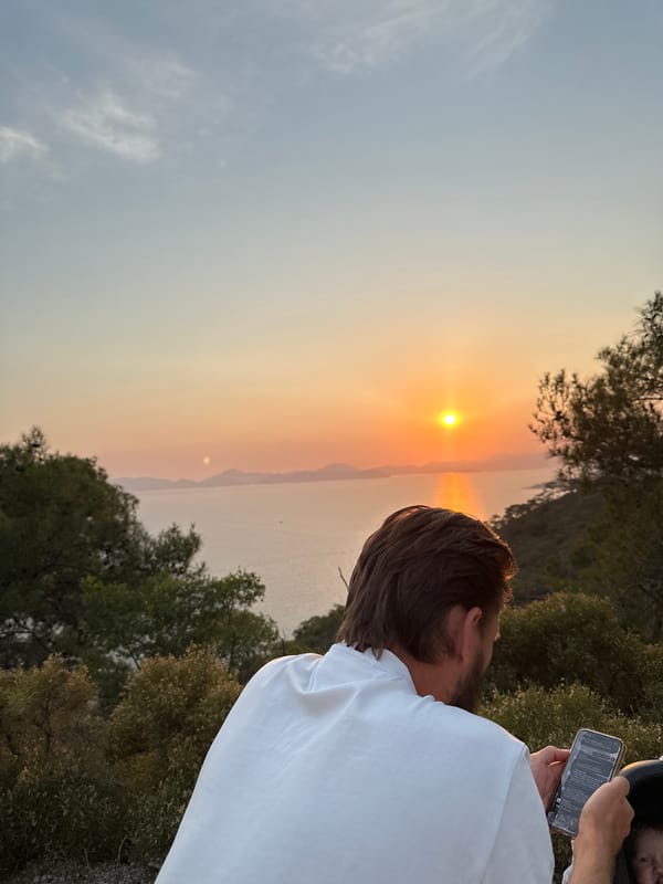 Sunset drive documented along Fethiye coast in Turkey