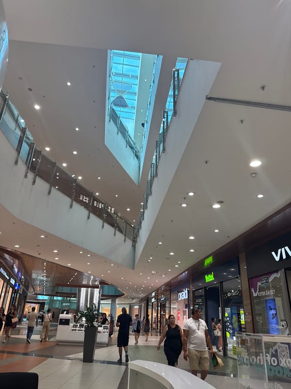Afternoon mall visit in Sofia, handbag and all