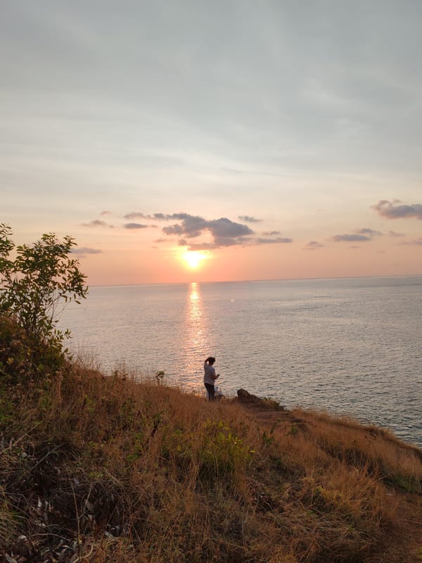 Sunset observed from coastal Rawai, Thailand