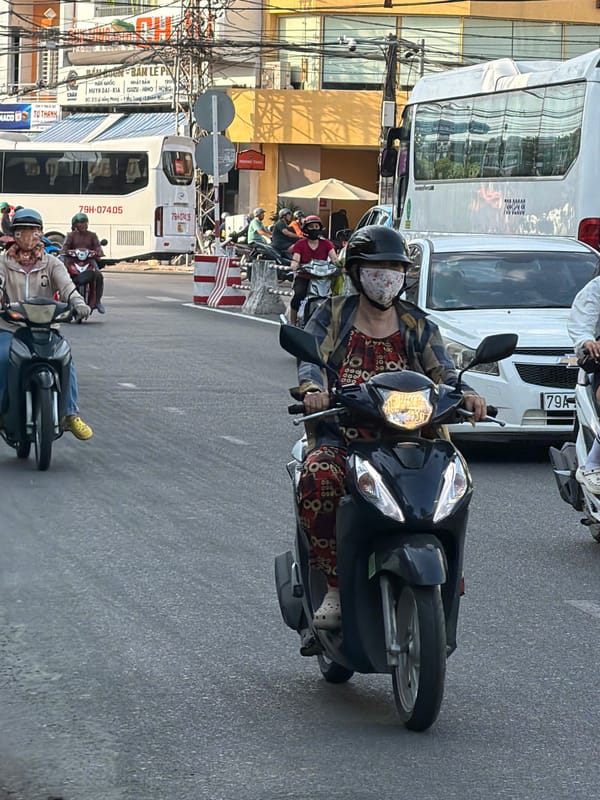 Nha Trang street traffic and everyday city life