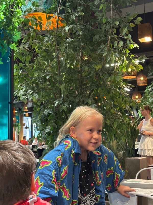 Morning restaurant visit in Yalta, Ukraine
