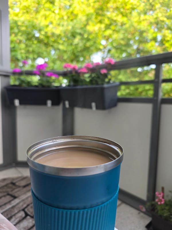 Frankfurt resident captures quiet morning balcony moments
