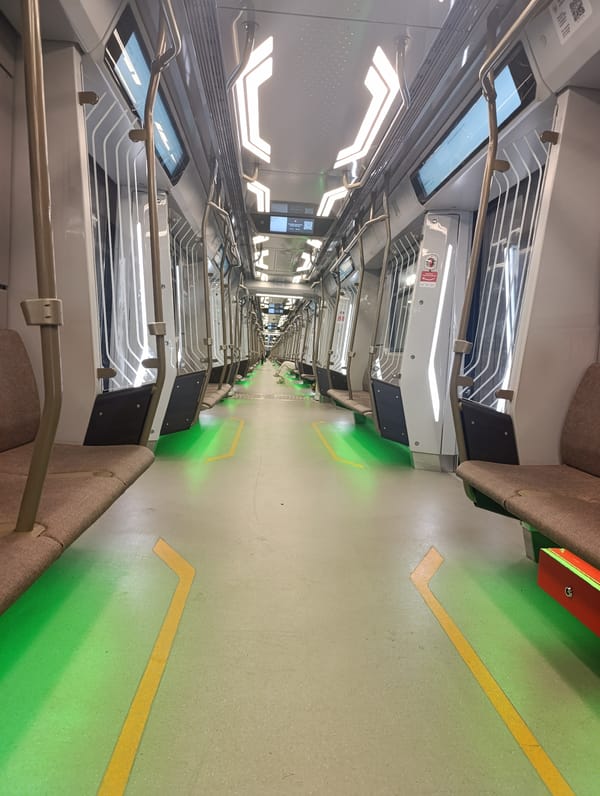 Quiet ride through a modern subway system