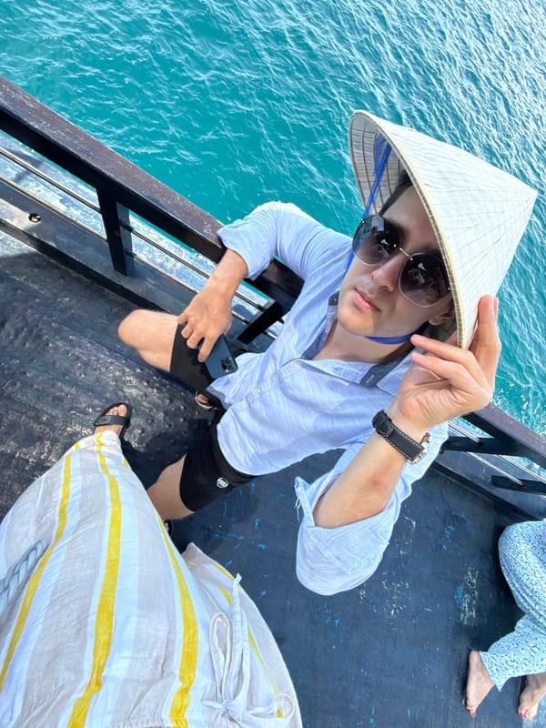 Tourists document early morning boat excursion in Nha Trang