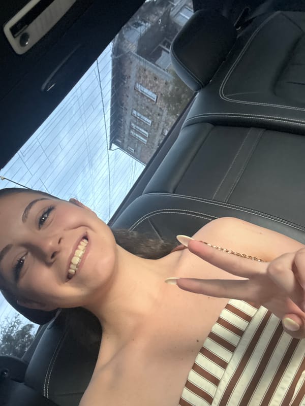Relaxed selfie moments inside a car in Bulgarovo
