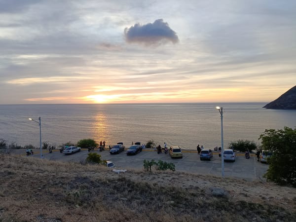 Juan Griego bay sunset, every angle covered