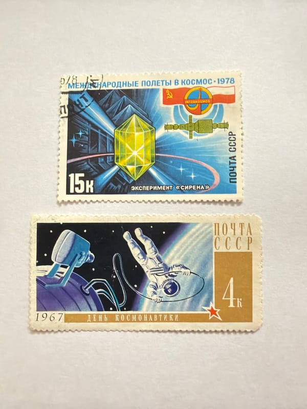 Quiet evening with cat and vintage stamps in Izhevsk
