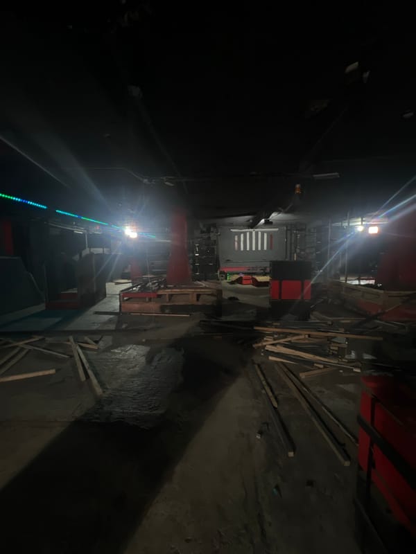 Construction work documented at indoor site in Mytishchi