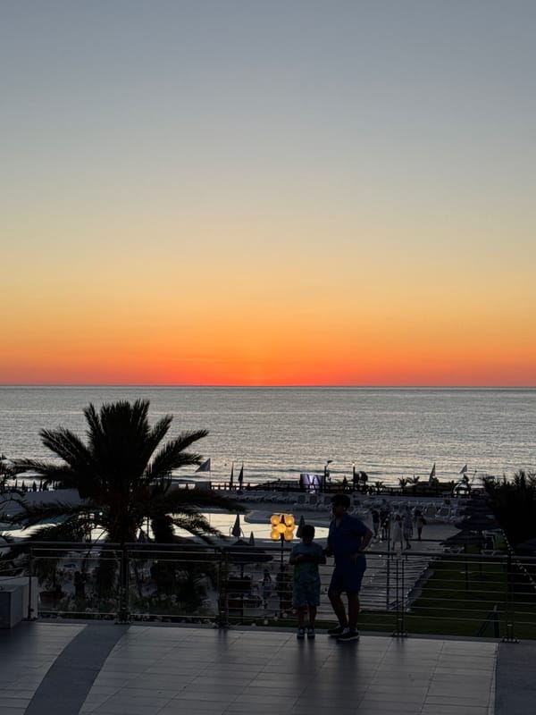 Mediterranean sunset over Isola delle Femmine, Sicily
