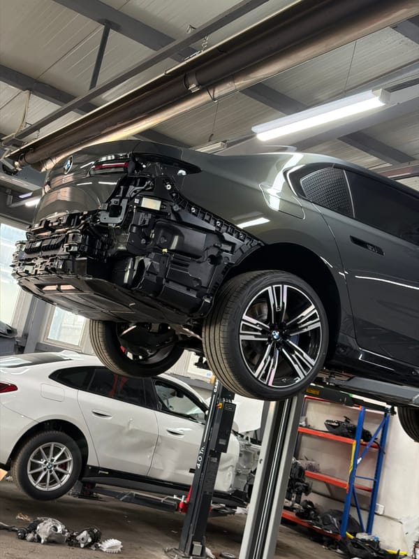 BMW maintenance session documented at Burgas automotive garage