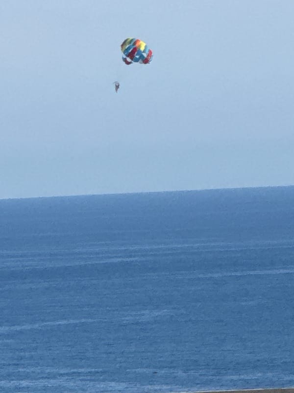 Balcony life in Boreti: parasails, cranes, and coffee