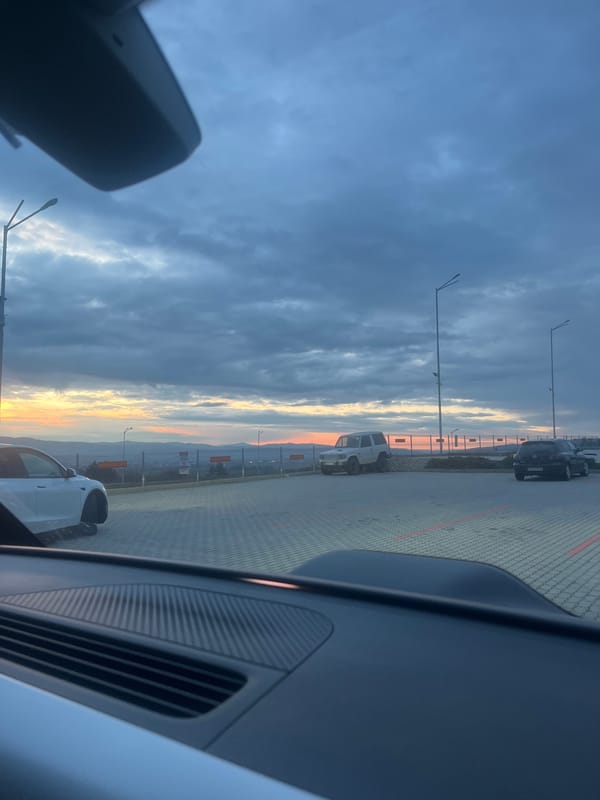 Driver documents parking area view in Ihtiman, Bulgaria