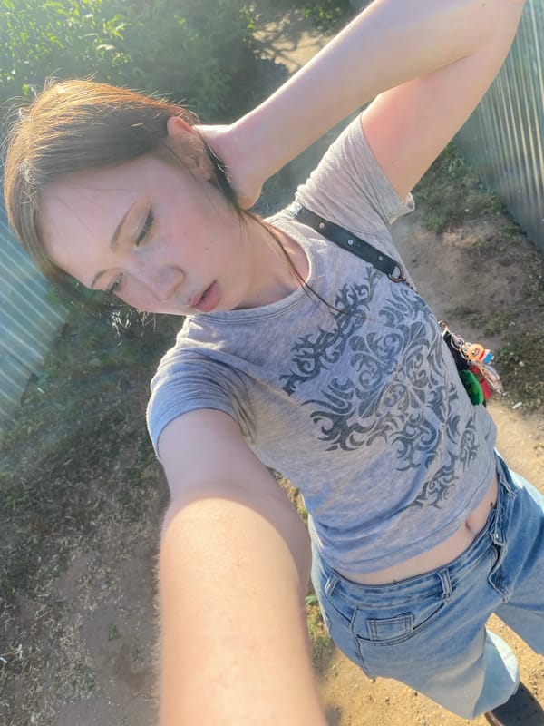 Young people documented taking casual selfies and photos outdoors