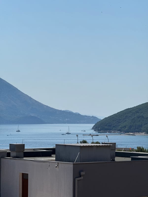 Busy summer morning on the streets of Budva, Montenegro