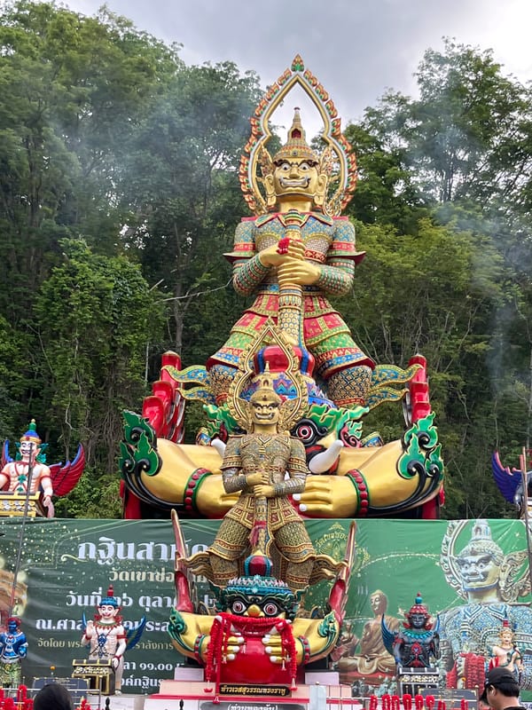 Religious Kathina ceremony display observed in Chao Phraya Surasak