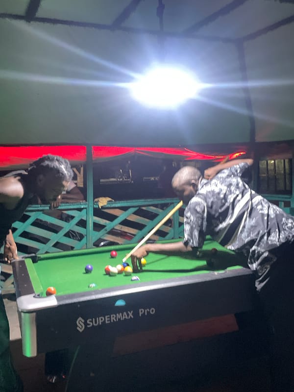 Nighttime pool game captured by witnesses in Lokoja, Nigeria