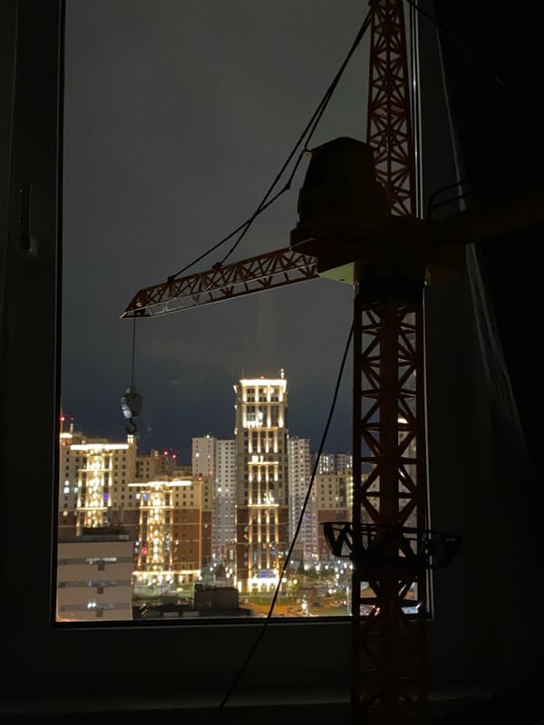 Saint Petersburg resident captures nighttime construction, indoor moments