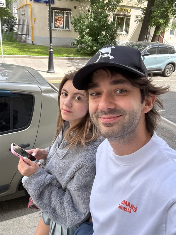 Casual selfie series across Moscow streets and transit spots