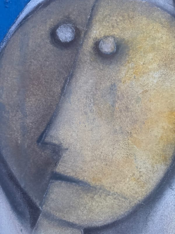 Abstract painted artwork spotted in Jesús del Monte