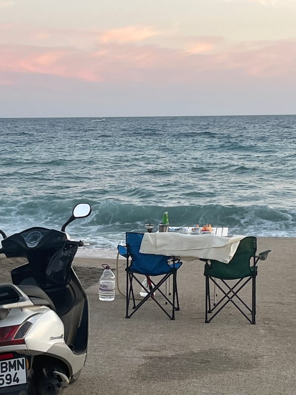 Sunset beach scenes documented along Alanya coastline