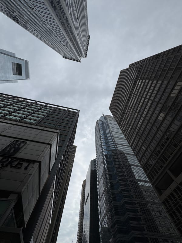 Philadelphia downtown scenes documented under overcast afternoon skies