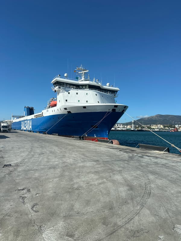 Balearia ferry docked at Algeciras port
