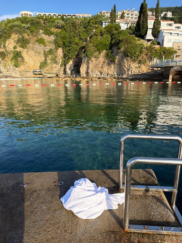 Early morning coastal scenes documented in Budva, Montenegro