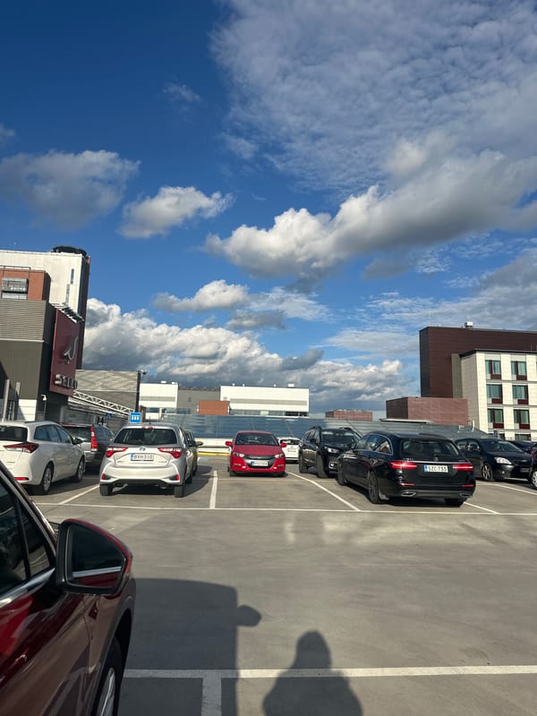 City errands and mall time on a bright Finnish summer afternoon