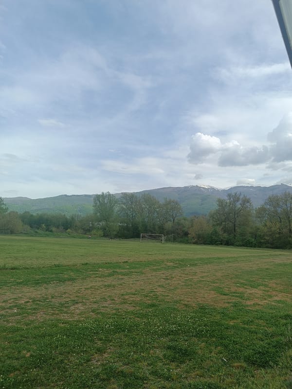 Football field documented in rural Parvomai, Bulgaria