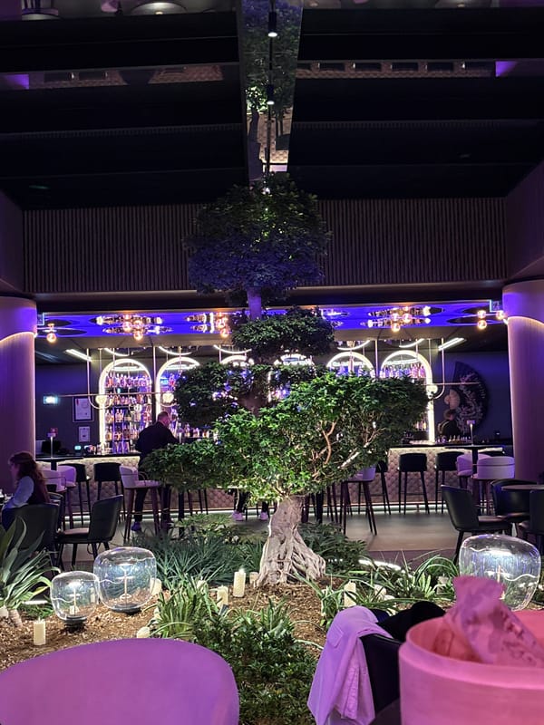 Stylish bar interior captured in Sofia, Bulgaria