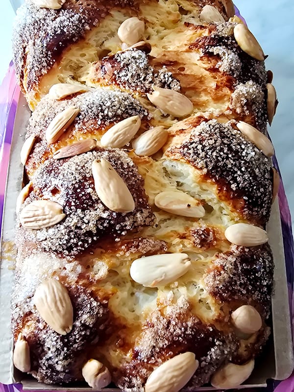 Traditional kozunak sweet bread documented in Varna, Bulgaria