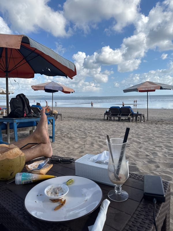 Laid-back morning session at Kuta Beach, Bali
