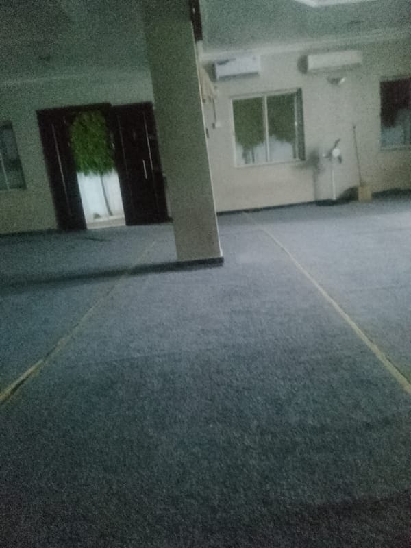 Interior documentation of large hall in Kubwa, Nigeria
