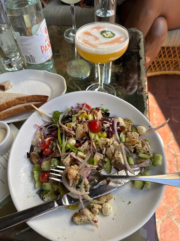 Outdoor dining scene captured in West Hollywood