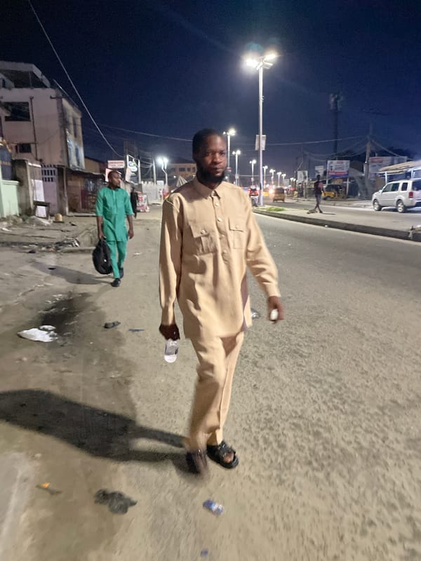 Evening street life unfolds in Ado, Nigeria neighborhoods