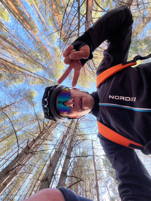 Cyclist flashes peace sign in Chaikovsky, Russia
