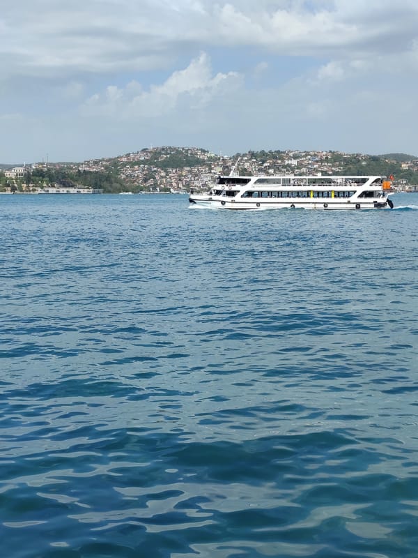 Quiet afternoon scenes along Bosphorus waterfront in Sarıyer