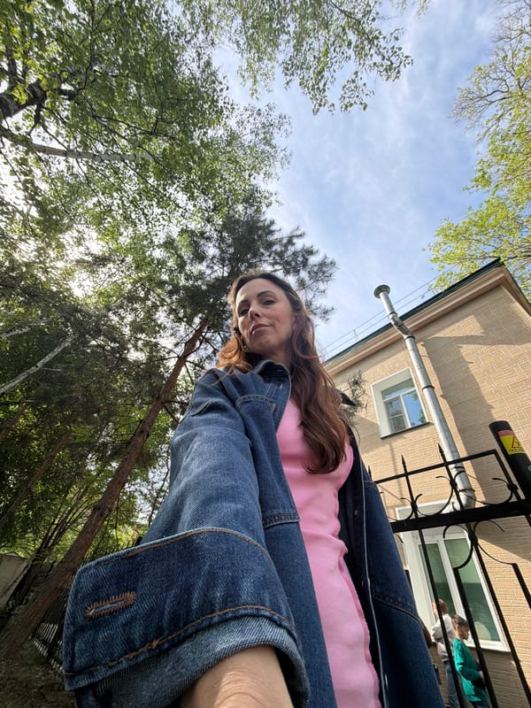 Woman documents evening walk through Birobidzhan streets