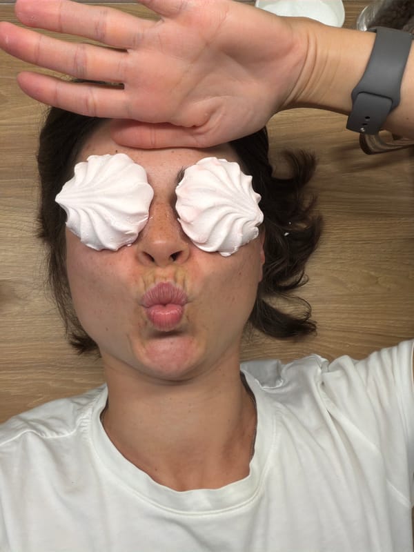 Woman documents candy interaction in Budva social media session